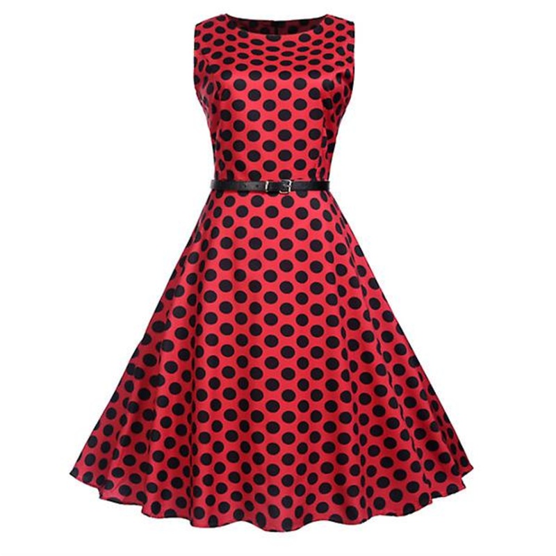 2022 Trend New Retro Hepburn Style Waist And Slim Fashion Outlet Dress With Belt For Women | Fruugo SG