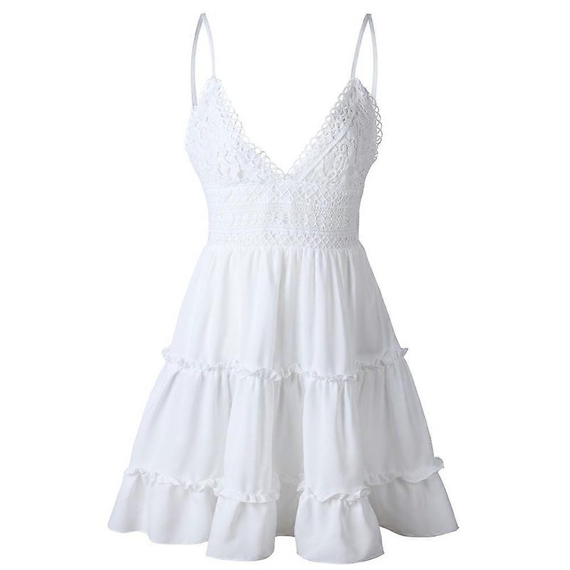 Beach Cover Up Dress For Women Stylish Party Decorative Costume V-Neck Strapless Picnic White Xl 1Pack | Fruugo SG