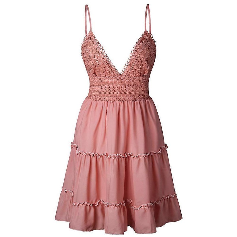 Beachy Dresses Tube Dresses For Women V-Neck Bow Tie Design Stylish Party Decorative Costume Pink M 1Pack | Fruugo SG