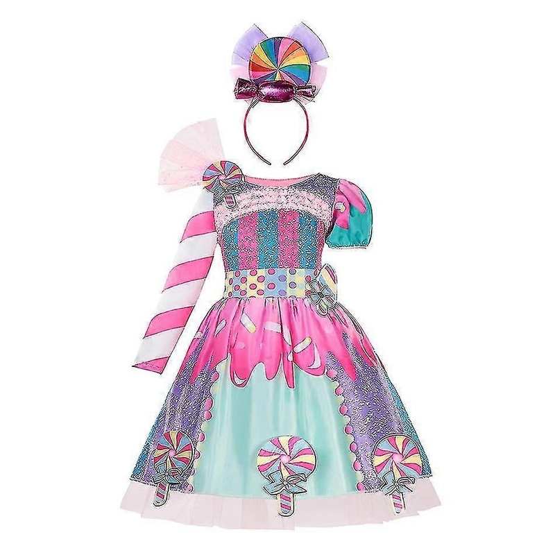 Girls Candy Dress Summer Fancy Lollipop Tutu Dresses Children’s Carnival Purim Costumes | Fruugo SG