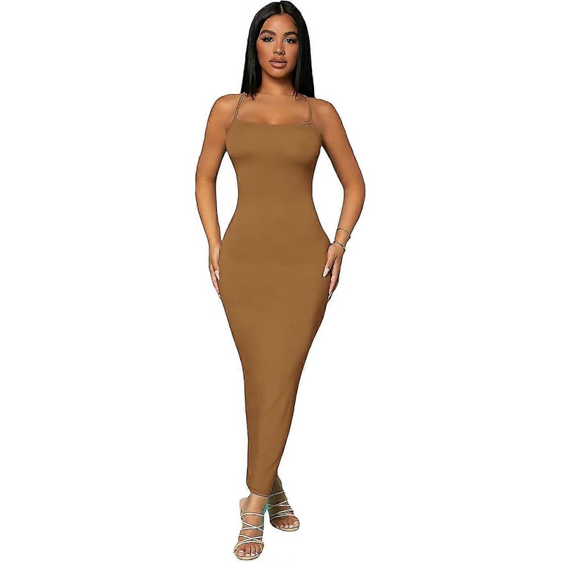 Women’s Criss Cross Backless Spaghetti Strap Long Cami Bodycon  S-2xl | Fruugo SG