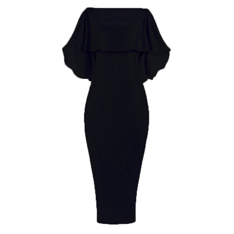 Womens Fasion Off-shoulder Dress Cutout Side Slit Slim Fit Solid Bodycon Maxi Dress For Wedding Cocktail Party-Good | Fruugo SG