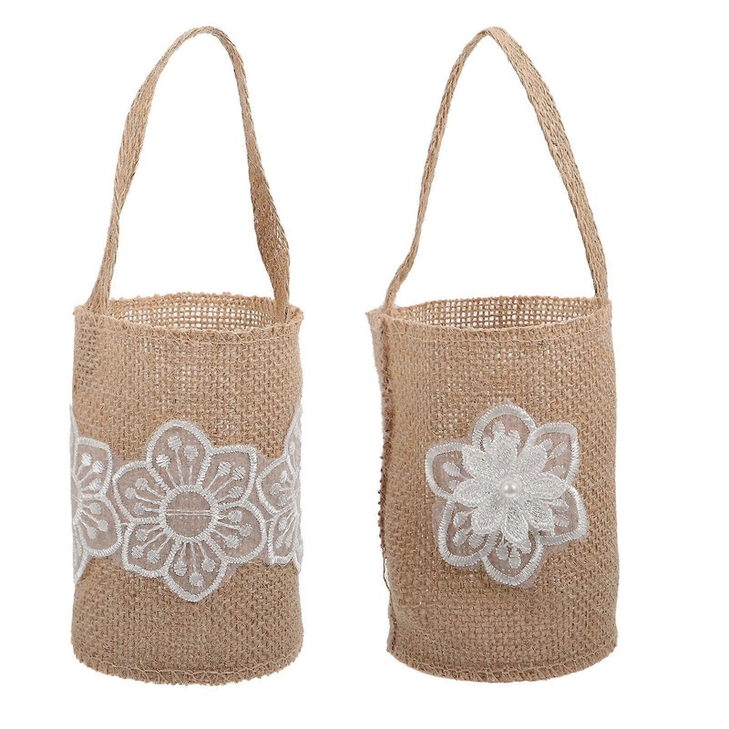 Bridal Flower Basket Candy Holder Vintage Style For Flower Girl 3.14X3.14X7.86 Inch 2Pcs | Fruugo SG