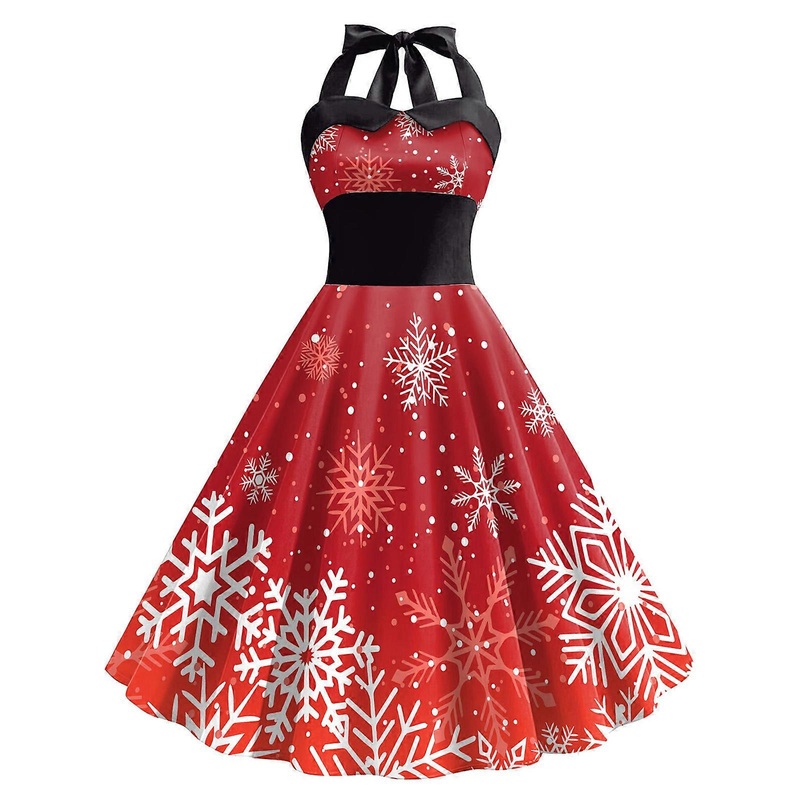 Festive Holiday Party Dress for Women and Girls High Waist Sleeveless Casual Strappy Christmas Dresses  1017 XL | Fruugo SG