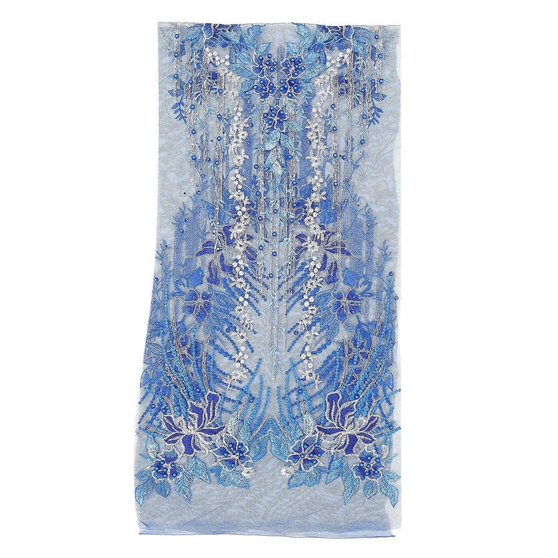 Floral Lace Embroidery Appliques Lace Wedding Patch Women Elegant Bridal Dress Blue 130X31cm 1Pcs | Fruugo SG