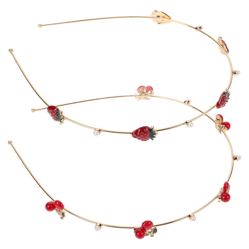 Fruit Headbands Cherry Accessories Women Daily Life Golden Alloy 6.16.10.4in Fashion Accessory 2Pack | Fruugo SG