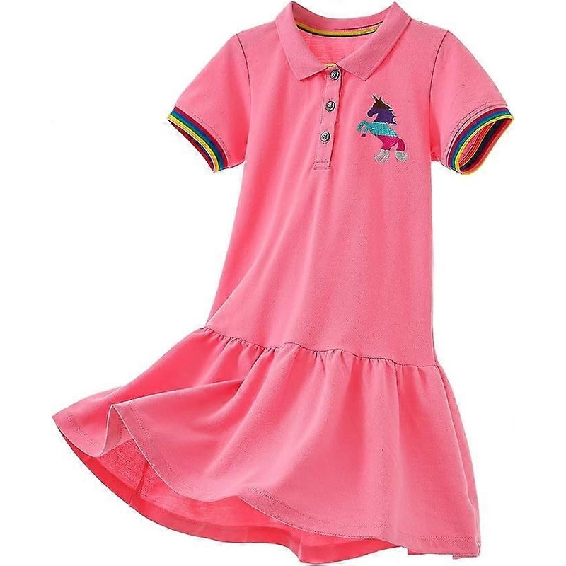 Girls’ dress, short sleeve, cotton playwear, dresses, T-shirt dress, casual girls’ dress | Fruugo SG