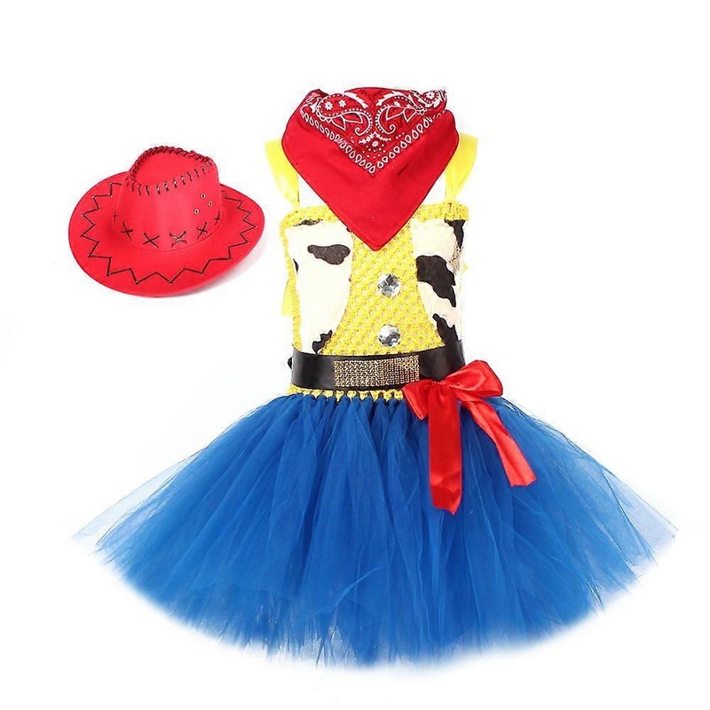 Cartoon Puffy Dress Denim Costume Stage Performance Dress for Girls 3-12 Years Old | Fruugo SG