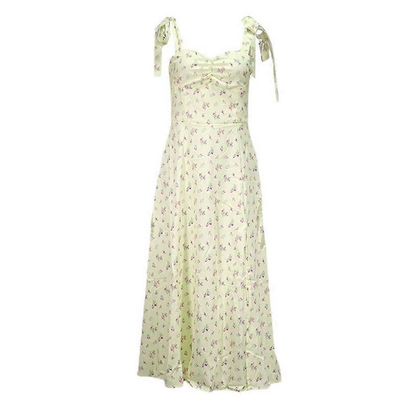 Women’s Dress Spaghetti Strap Backless Asymmetrical Floral Print High Split Beach Drawstring Dresses style1 | Fruugo SG