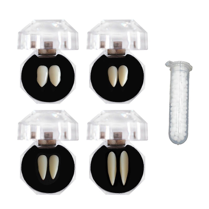 4 Pairs Vampires Dentures Halloween Performance Props Four Denture Sizes High Quality | Fruugo SG