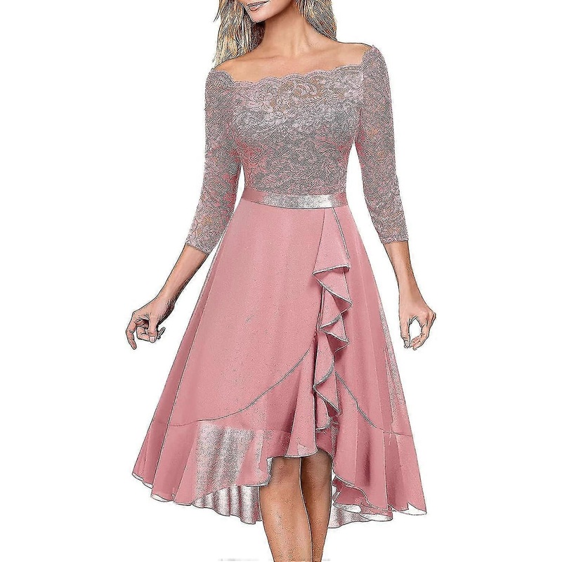 Womens Dresses Summer Lace Short Sleeve Party Cocktail Prom Dresses | Fruugo SG