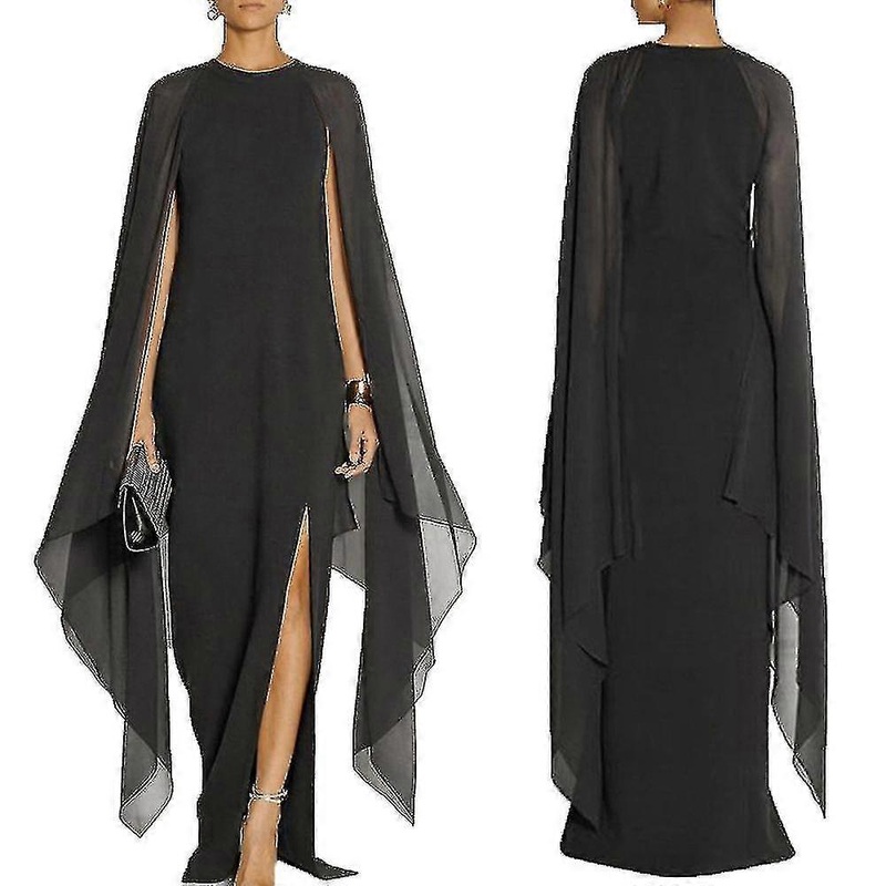 Women’s Elegant High Split Flare Sleeve Formal Evening Gowns Maxi Dress | Fruugo SG