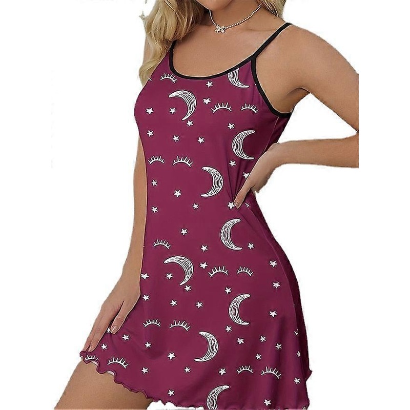 Women’s Strap Dress Summer Dress Mini Dress Cute Sexy Backless Print Star Straps Home Lounge | Fruugo SG