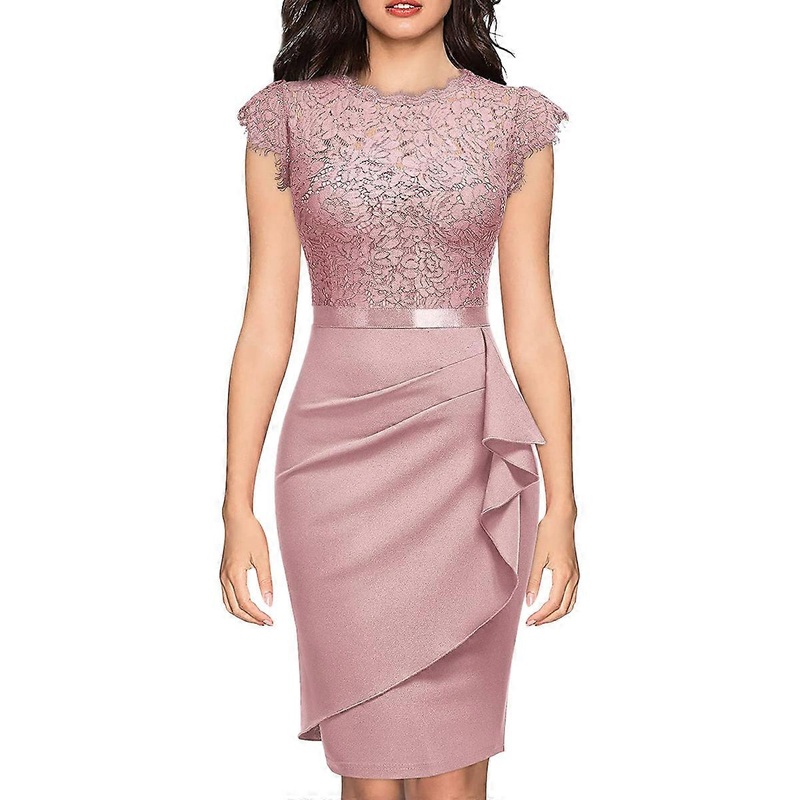 Women’s Lace Short Sleeve Business Sheath Dress Cocktail Dress | Fruugo SG