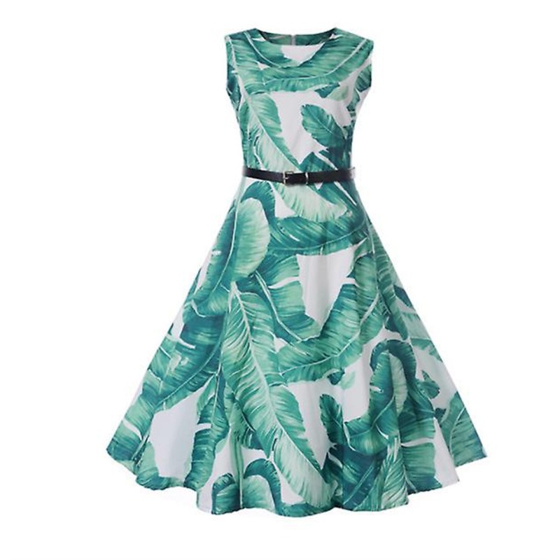 2022 Spring And Summer Hot Selling New Women’s Retro Hepburn Style Waist And Slim Dress With Belt | Fruugo SG