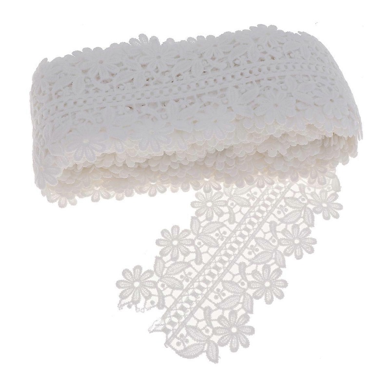 Embroidery Lace Floral Applique White Milk Fiber Decorative Trim for Women Wedding Dress 10 Yard 1Set | Fruugo SG
