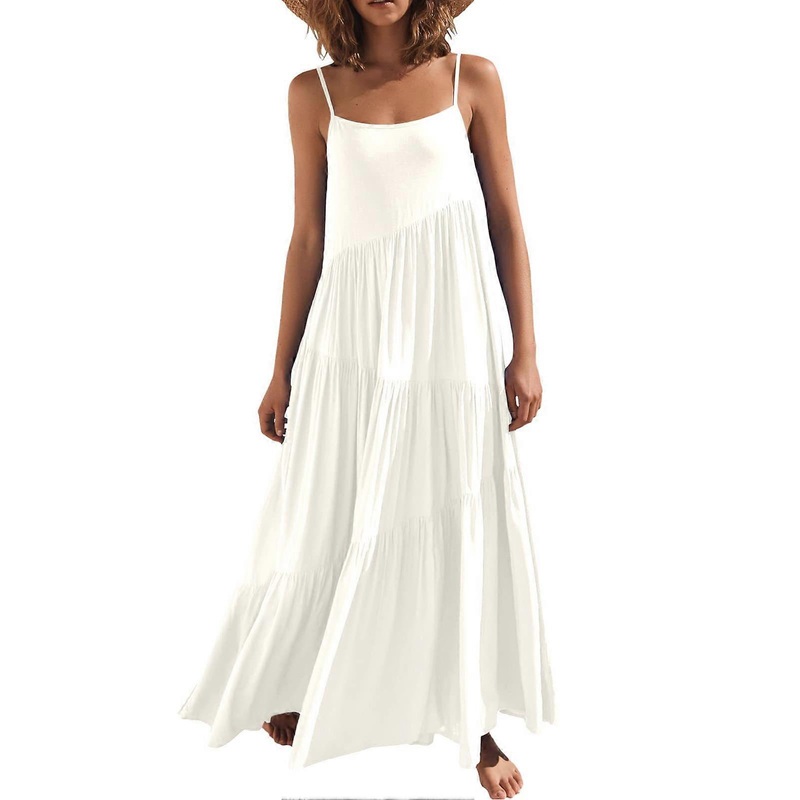 Women’s Summer Casual Sleeveless Dress Loose Spaghetti Strap Maxi Long Dress for Beach Vacations 1 XL | Fruugo SG