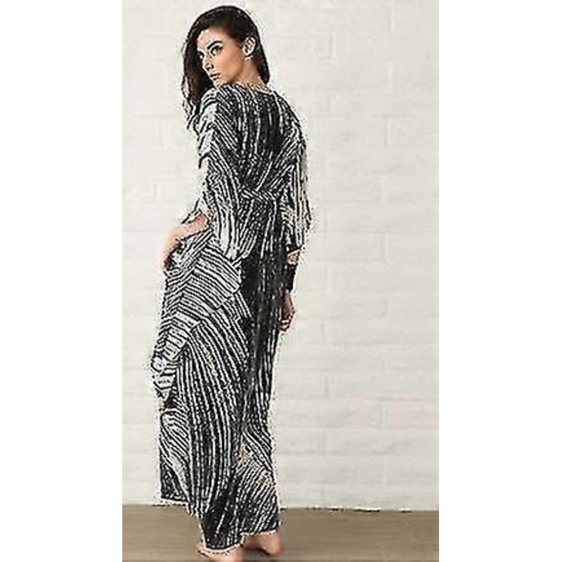 2022 Quick-drying Bikini Cover-ups Black Striped Bats Sleeve Summer Dress Tunic Women Beach Wear Swim Suit Cover Up Q941a | Fruugo SG