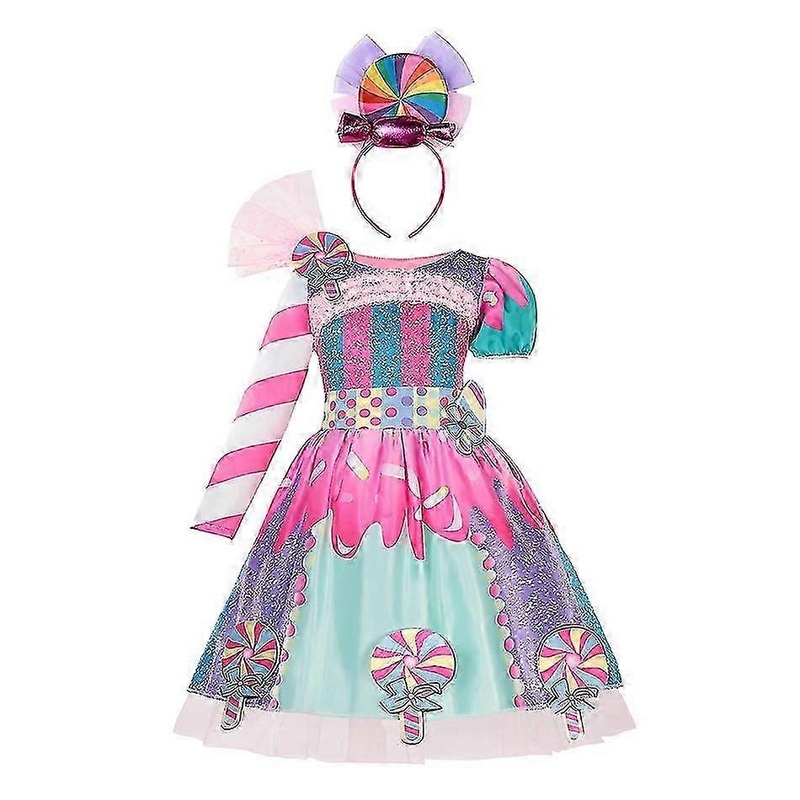 Girls Candy Dress Summer Fancy Lollipop Tutu Dresses Children’s Carnival Purim Costumes-MXBC | Fruugo SG