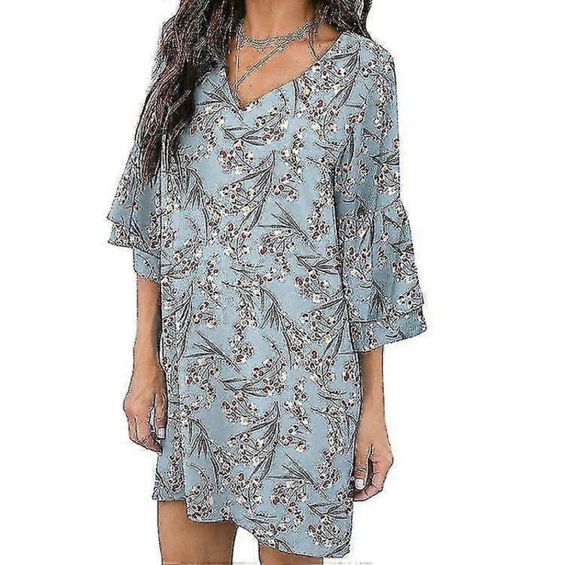 Women’s Clothing,fl ,women’s Sweet Cute V-neck Sleeve Shift Mini | Fruugo SG