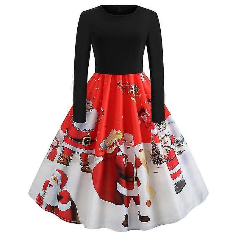 Womens Christmas Retro Midi Dress | Fruugo SG
