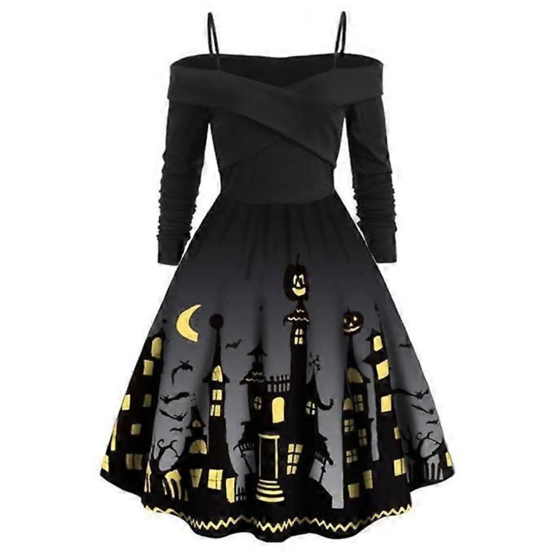 Women’s Halloween Dress Printed Party Dress | Fruugo SG
