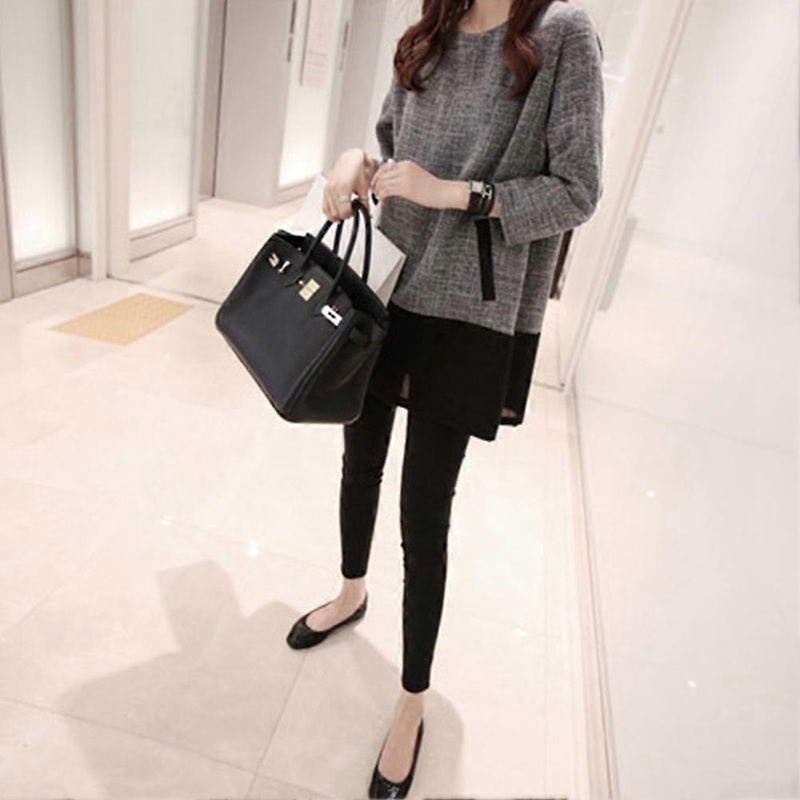 Casual Sweet Women Girl Loose Long Sleeve Stitching Dress Autumn Winter (4XL) | Fruugo SG