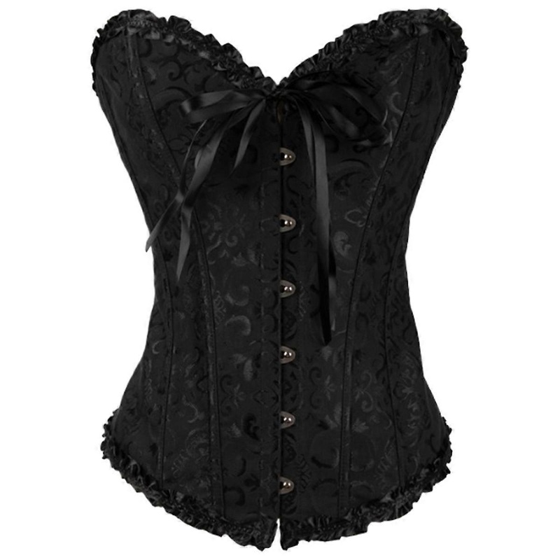 Fashion retro lace bone literary women’s corset, women’s jacquard tummy tuck bra gathered wedding bottoming shapewear | Fruugo SG
