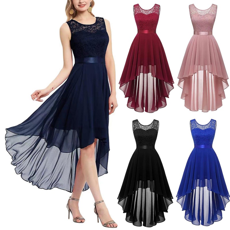 Fianao Formal Dress Lace Swallowtail Summer Crochet Large Hem Maxi Dress for Wedding | Fruugo SG