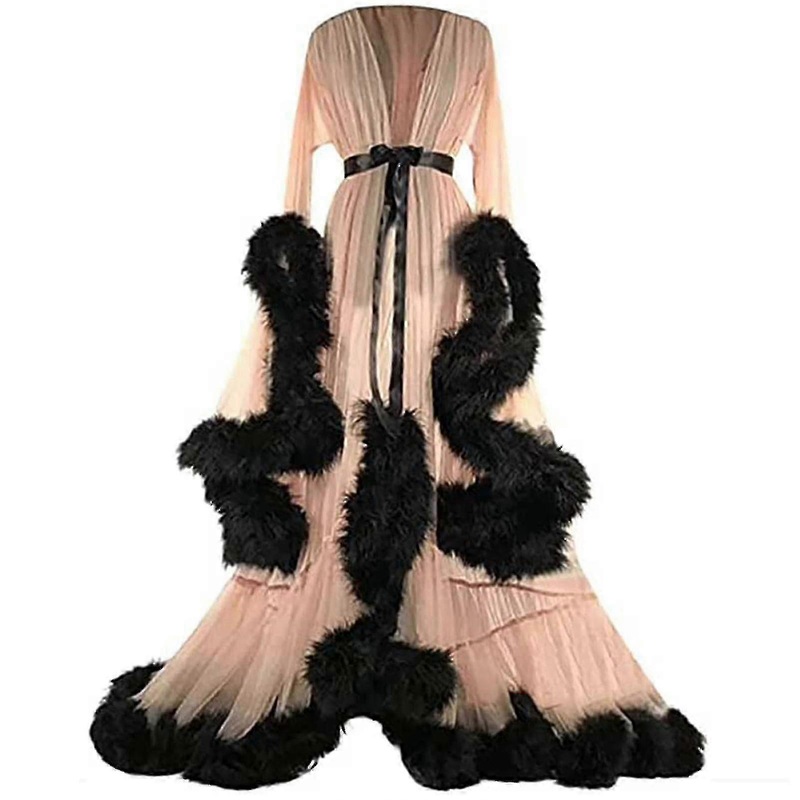 Women’s Feather Sleeve Long Dress for Bachelorette Parties | Fruugo SG