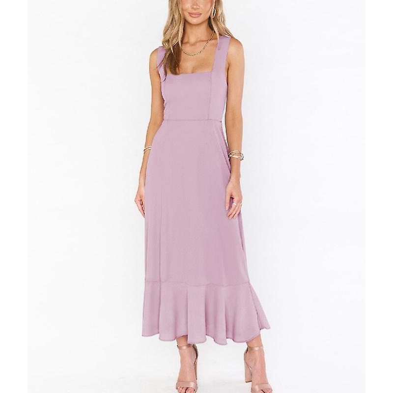 Women’s Summer Width Strap Split Thigh Cami Midi Dress | Fruugo SG