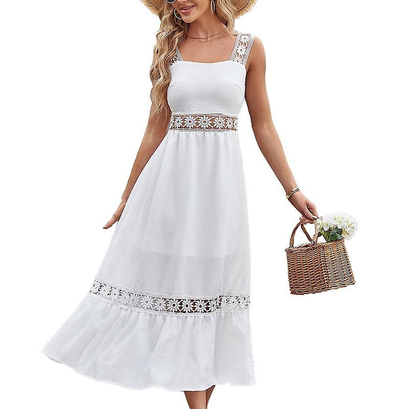 Womens Casual Strappy Sleeveless Flowy Long Maxi Beach Dress | Fruugo SG