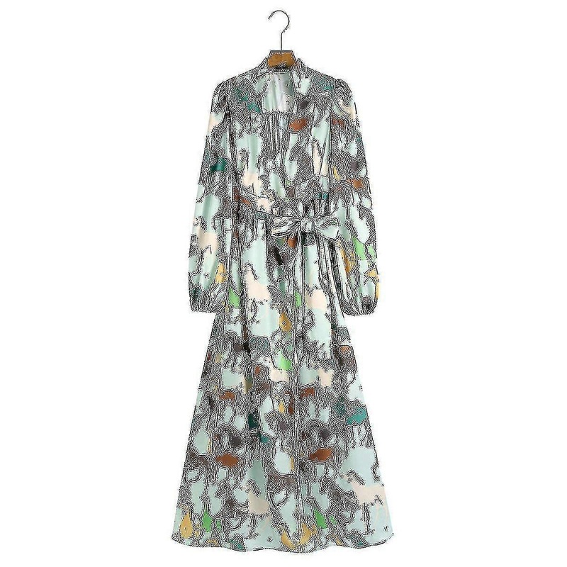 Womens Horse Print Long Sleeve Dress | Fruugo SG