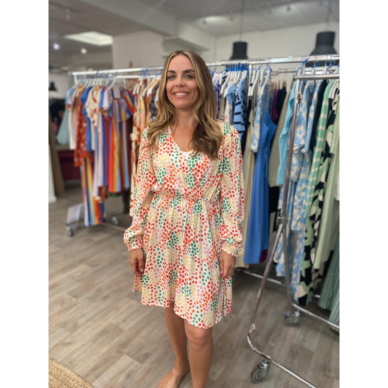 Compania Fantastica Multicolour Macula Polka Dot Print Short Dress | Fruugo SG