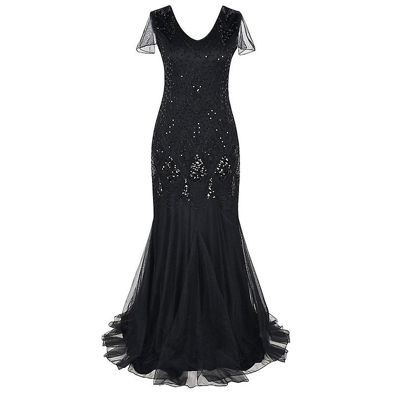 Women’s Sequined Dress 1920s Inspired Sequins Beads Long Tassel Inserts Dress | Fruugo SG