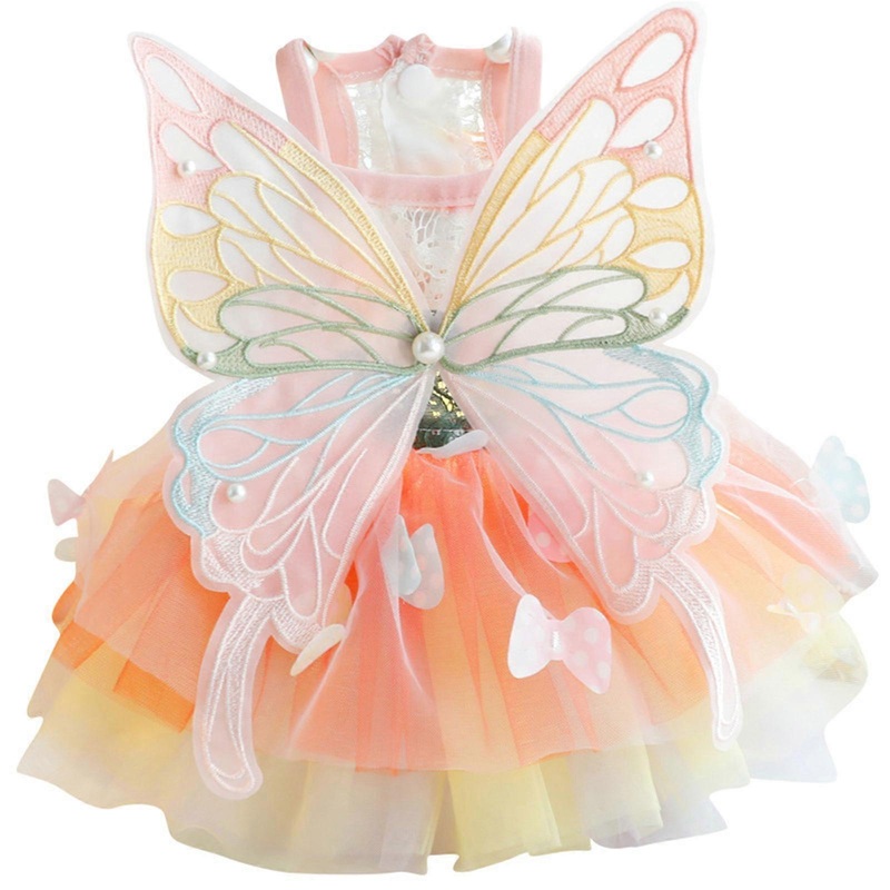 Girl Dog Dress Wedding Costume Apparel Birthday Dresses Puppy Beach Dress Butterfly Holiday Party Costumes  XL | Fruugo SG