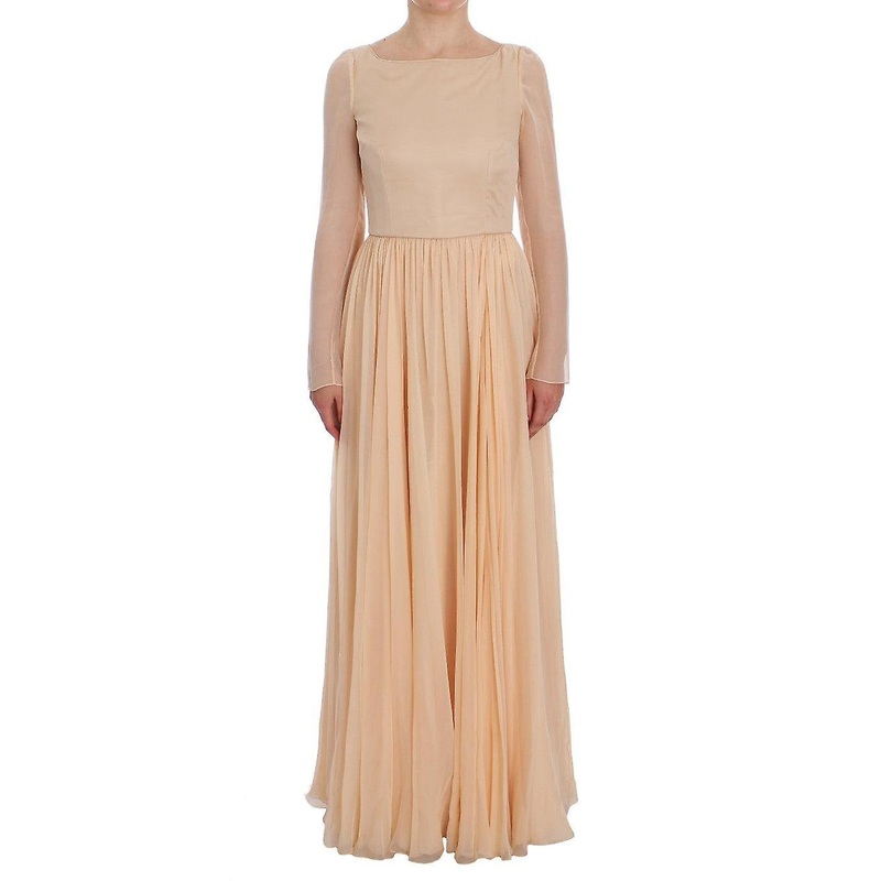 Beige Silk Ball Gown Full Length Dress | Fruugo SG