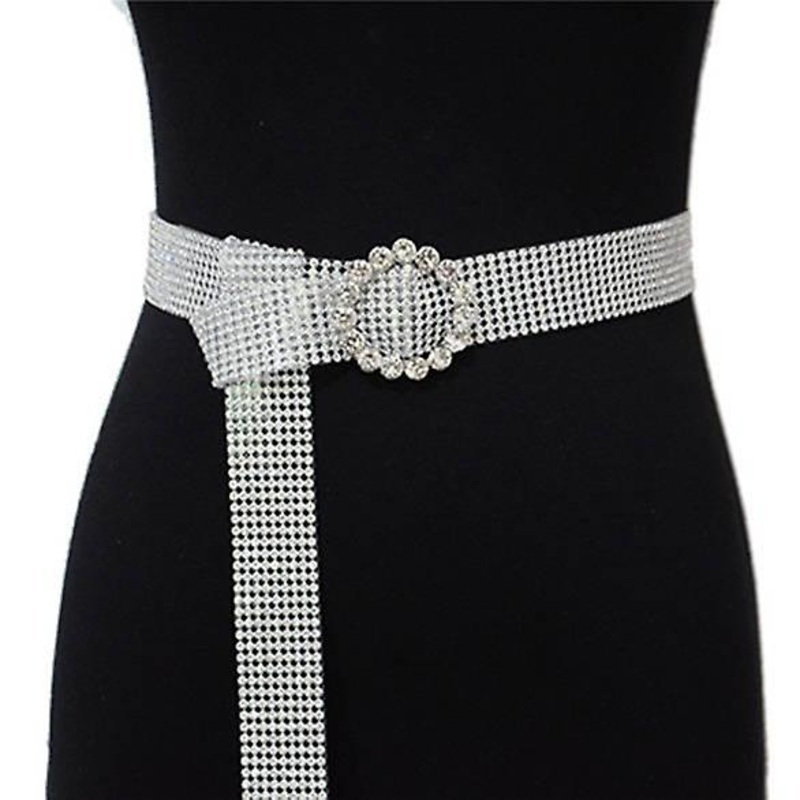 Bridal Wedding Dress Versatile Water Belt Fashion Geometric Buckle Sequin Belt | Fruugo SG