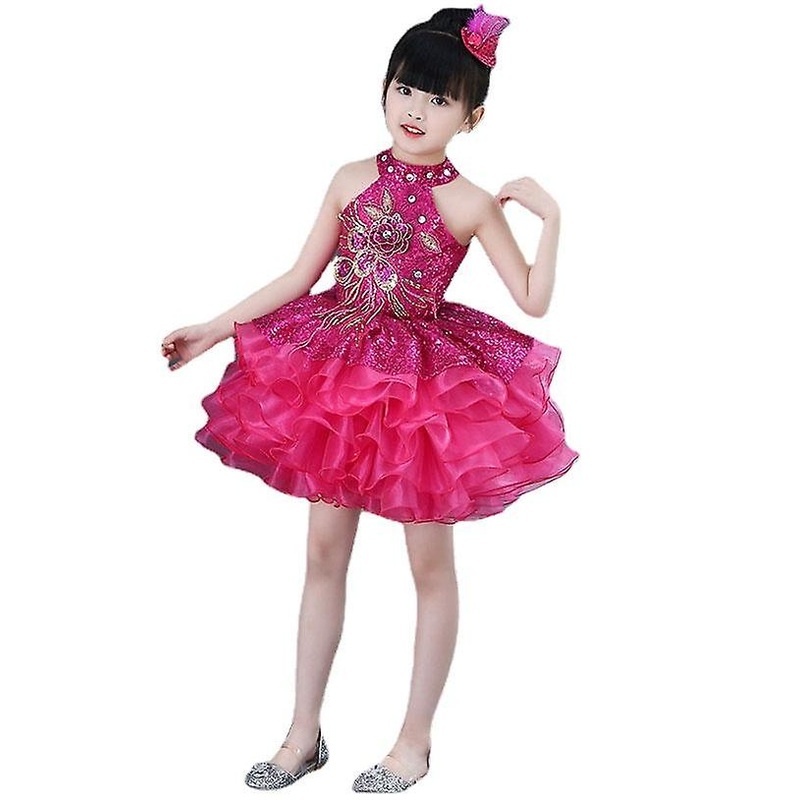 Children Beaded Top Layers Wedding Party Dresses Size 2 To 10 Baby Girls Boat Neck Mini Cupcakes Kids Pageant Dress Ball Gowns | Fruugo SG