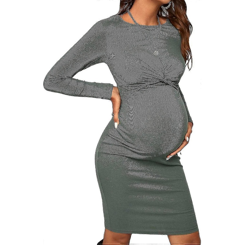 Women’s Twist Front Short Sleeve Maternity Dress Crewneck  Short Tee Shirt Dress S-2xl | Fruugo SG