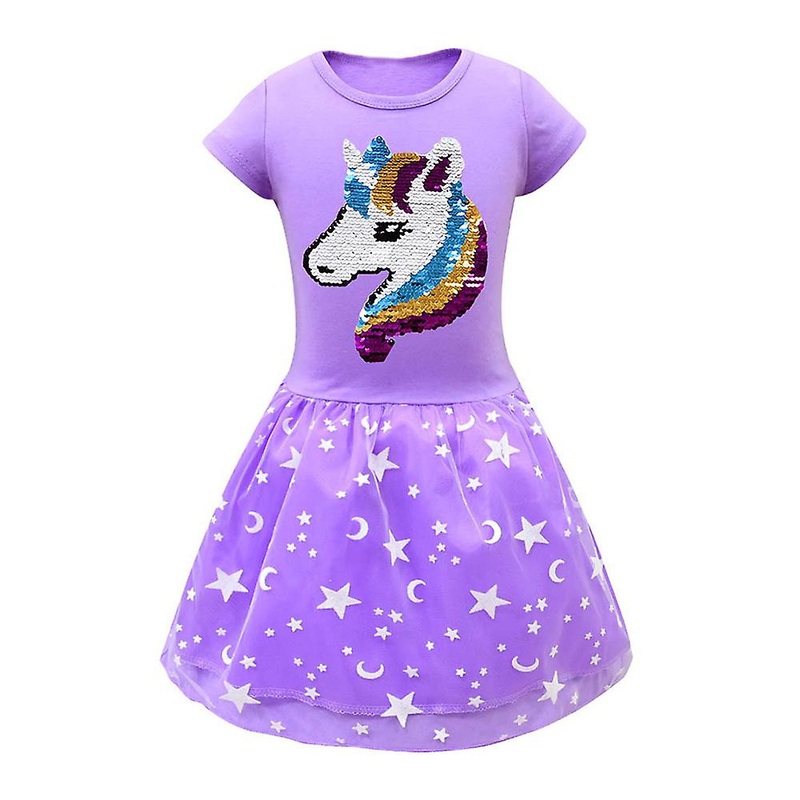 2-7y Kids Girls Unicorn A-line Dress Birthday Party Dresses | Fruugo SG