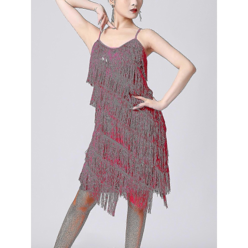 Womens Sequins Fringe Flapper Latin Dance Dress Sexy 1920s Ballroom Salsa Tango Cha Cha Rumba Samba Rave Dress Dancewear | Fruugo SG