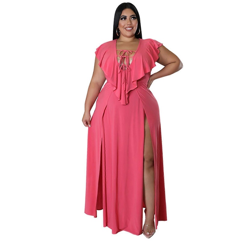 XXXL PinkEmpire Waist High Split Women Sleeveless Long Dress Flared Swing Evening Gown | Fruugo SG