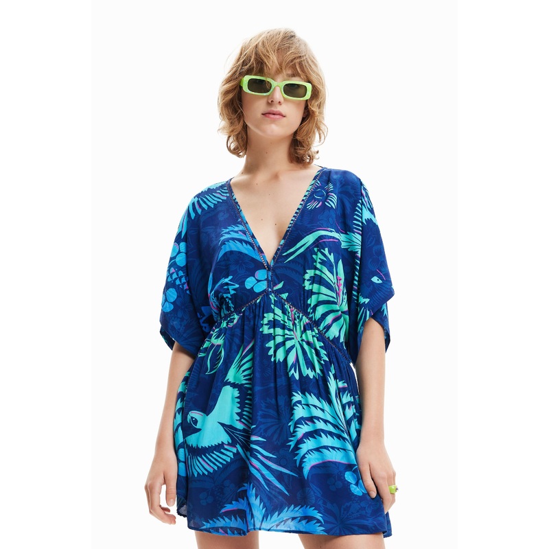 Desigual Ko Samui Short Tropical Beach Dress 23SWMW18 | Fruugo SG
