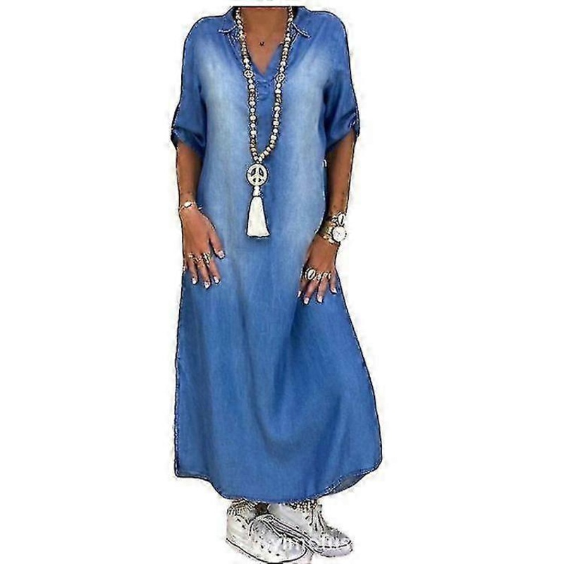 Women’s Casual Denim Long Dresses | Fruugo SG