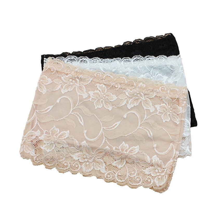 3pcs Womens Floral Lace Stretchy Strapless See Through Bandeau Tube With Bra – Size L | Fruugo SG