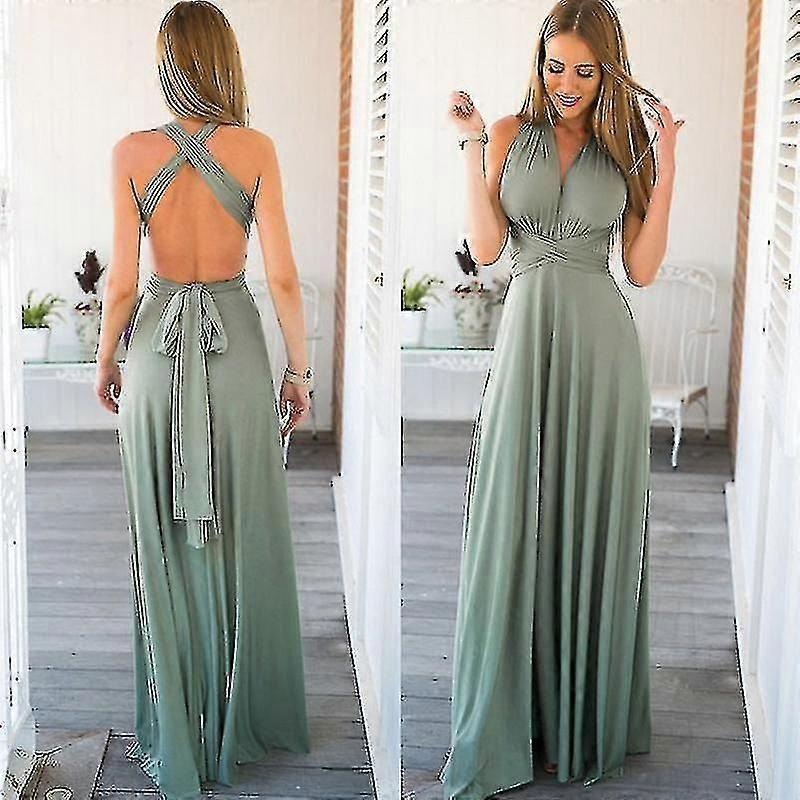 Exy Women Multiway Wrap Convertible Boho Maxi Club Red Dress Bandage Long Dress Party Bridesmaids Infinity Robe Longue Femme | Fruugo SG
