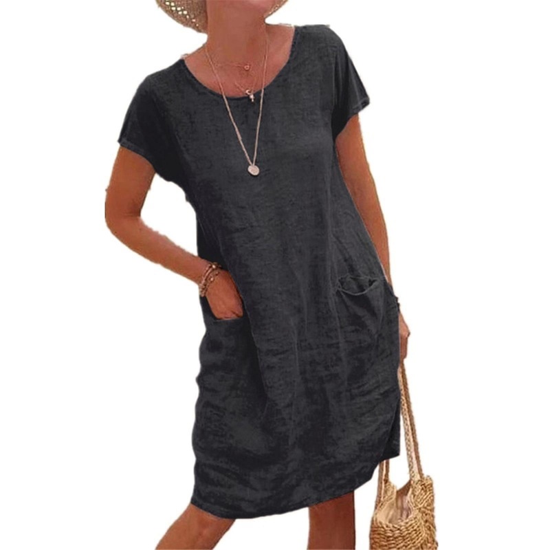 Women’s Loose Solid Color Dress Lightweight And Breathable Dress-xdd | Fruugo SG
