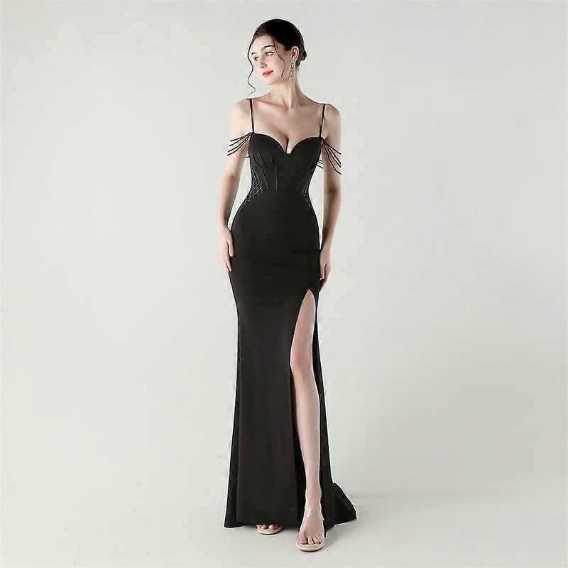 Elegant lady evening Dress side slit dresses for cocktail party | Fruugo SG