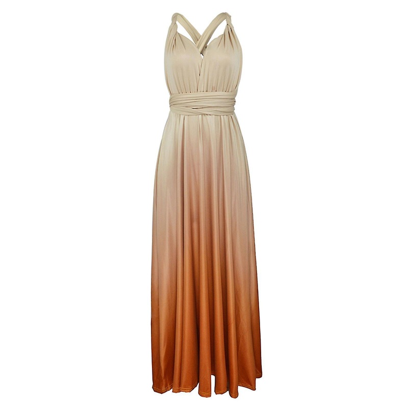 Women’s Backless Gown Dress Convertible Multi-way Wrap Halter Cocktail Dress Bandage Bridesmaid Long Dresses | Fruugo SG